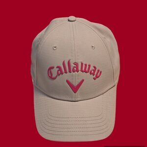 Calloway Golf Hat - V - pink embroidered lettering